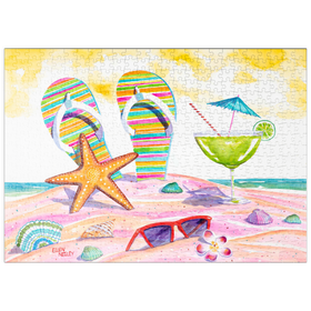 Darstellung des Puzzle Motivs 5 O'clock Somewhere – Aquarellkunst - Puzzleteile: 500