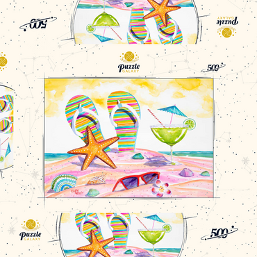 5 O'clock Somewhere – Aquarellkunst 500 Puzzle Schachtel 3D Modell