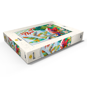 Darstellung des Puzzle Motivs Florida-Laub – Aquarellkunst - Puzzleteile: 500