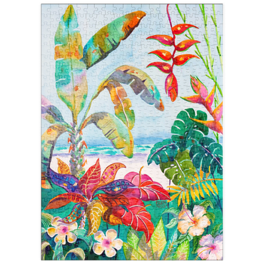 puzzleplate Florida-Laub – Aquarellkunst 500 Puzzle