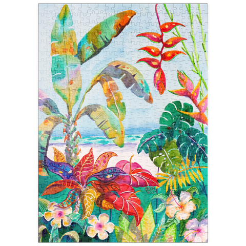 puzzleplate Florida-Laub – Aquarellkunst 500 Puzzle