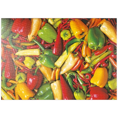 Darstellung des Puzzle Motivs Piatnik: Paprika puzzleplate Piatnik: Paprika 1000 Puzzle