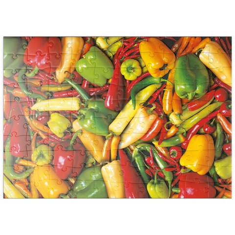 Darstellung des Puzzle Motivs Piatnik: Paprika puzzleplate Piatnik: Paprika 100 Puzzle