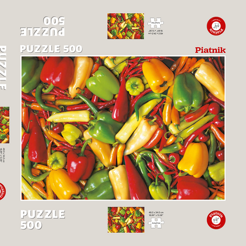 Darstellung des Puzzle Motivs Piatnik: Paprika Piatnik: Paprika 500 Puzzle Schachtel 3D Modell