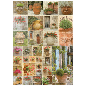 Darstellung des Puzzle Motivs Piatnik: Blumentöpfe - Puzzleteile: 1000