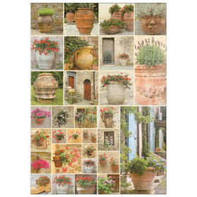 Darstellung des Puzzle Motivs Piatnik: Blumentöpfe - Puzzleteile: 100