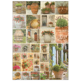 Darstellung des Puzzle Motivs Piatnik: Blumentöpfe - Puzzleteile: 500