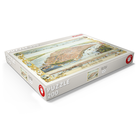 Darstellung des Puzzle Motivs Piatnik: Stadtplan New York, 1853 - Puzzleteile: 200
