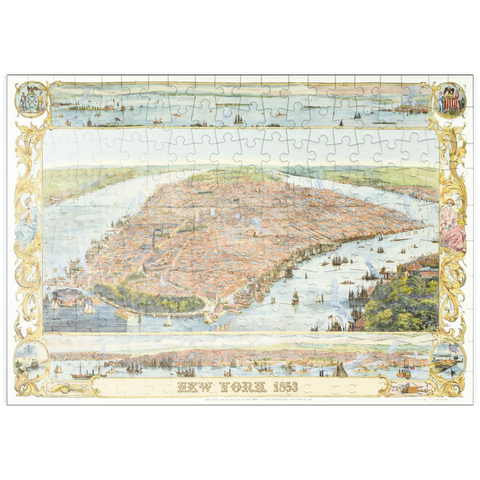 puzzleplate Piatnik: Stadtplan New York, 1853 200 Puzzle