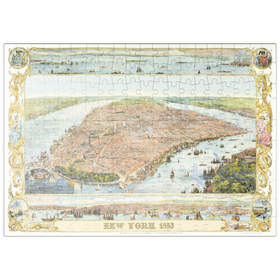 Darstellung des Puzzle Motivs Piatnik: Stadtplan New York, 1853 - Puzzleteile: 200