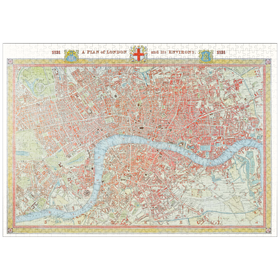 Darstellung des Puzzle-Motivs Piatnik: Stadtplan London, 1831 – Puzzleteile: 1000