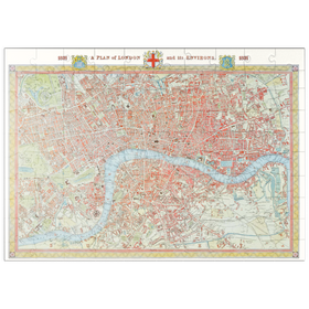 Darstellung des Puzzle Motivs Piatnik: Stadtplan London, 1831 - Puzzleteile: 100
