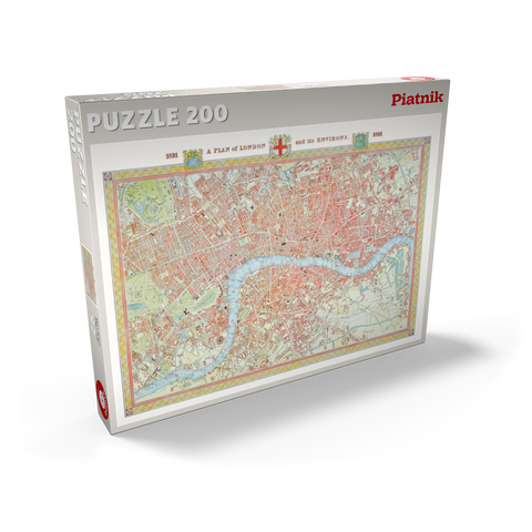 Piatnik: Stadtplan London, 1831 200 Puzzle Schachtel Ansicht2