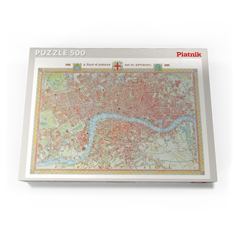 Piatnik: Stadtplan London, 1831 500 Puzzle Schachtel Ansicht3