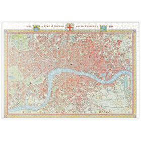 Darstellung des Puzzle Motivs Piatnik: Stadtplan London, 1831 - Puzzleteile: 500