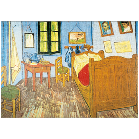 Darstellung des Puzzle Motivs Piatnik: Das Schlafzimmer in Arles, Vincent van Gogh - Puzzleteile: 1000