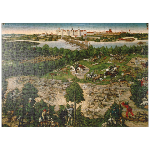 puzzleplate Piatnik: Hirschjagd des Kurfürsten Johann Friedrich 1000 Puzzle