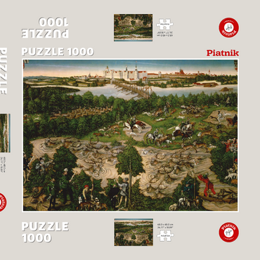 Piatnik: Hirschjagd des Kurfürsten Johann Friedrich 1000 Puzzle Schachtel 3D Modell