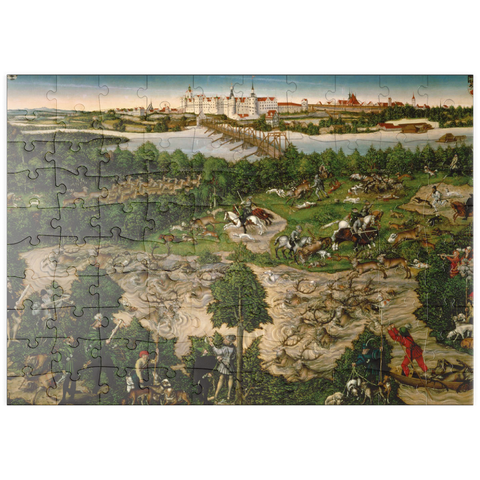 puzzleplate Piatnik: Hirschjagd des Kurfürsten Johann Friedrich 100 Puzzle