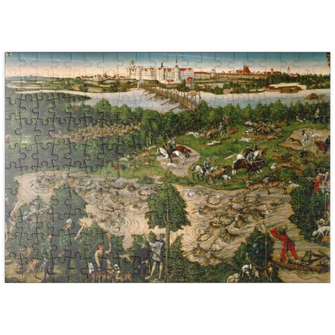 puzzleplate Piatnik: Hirschjagd des Kurfürsten Johann Friedrich 200 Puzzle