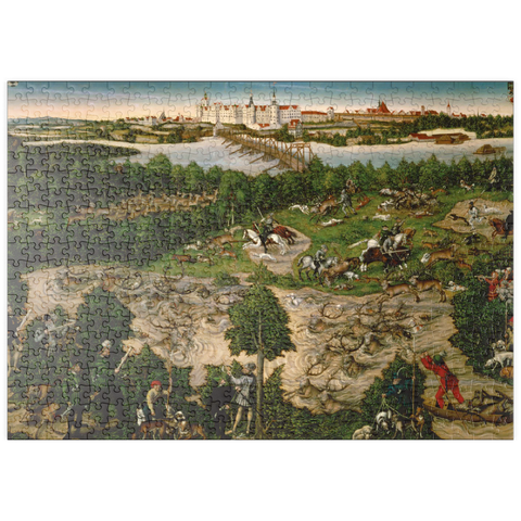 puzzleplate Piatnik: Hirschjagd des Kurfürsten Johann Friedrich 500 Puzzle