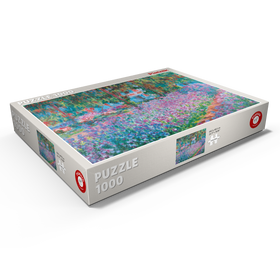 Darstellung des Puzzle Motivs Piatnik: Irisbeet in Monets Garten, Claude Monet - Puzzleteile: 1000