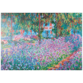 Darstellung des Puzzle Motivs Piatnik: Irisbeet in Monets Garten, Claude Monet - Puzzleteile: 1000