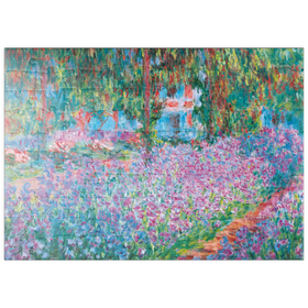 Darstellung des Puzzle Motivs Piatnik: Irisbeet in Monets Garten, Claude Monet - Puzzleteile: 100