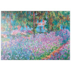 Darstellung des Puzzle Motivs Piatnik: Irisbeet in Monets Garten, Claude Monet - Puzzleteile: 200