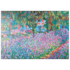 Darstellung des Puzzle Motivs Piatnik: Irisbeet in Monets Garten, Claude Monet - Puzzleteile: 500
