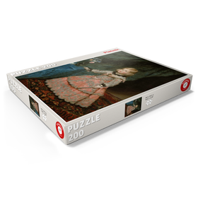 Darstellung des Puzzle Motivs Piatnik: Infantin Margarita Teresa in rosafarbenem Kleid, Diego Velázquez - Puzzleteile: 200