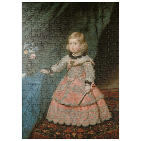 Darstellung des Puzzle Motivs Piatnik: Infantin Margarita Teresa in rosafarbenem Kleid, Diego Velázquez - Puzzleteile: 200