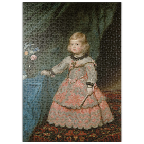 Darstellung des Puzzle Motivs Piatnik: Infantin Margarita Teresa in rosafarbenem Kleid, Diego Velázquez - Puzzleteile: 500