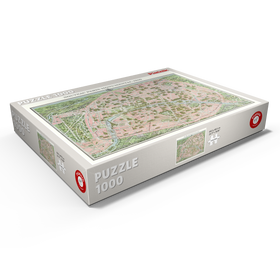 Alternative Darstellung des Puzzle-Motivs Piatnik: Stadtplan Paris, 1910 – Puzzleteile: 1000