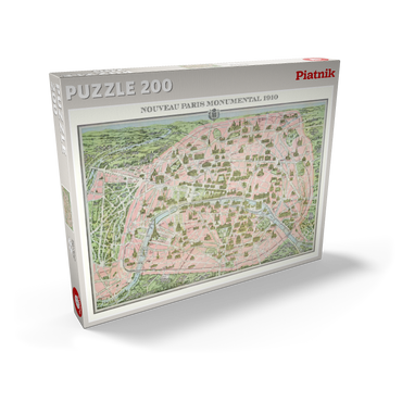 Piatnik: Stadtplan Paris 1910 200 Puzzle Schachtel Ansicht2