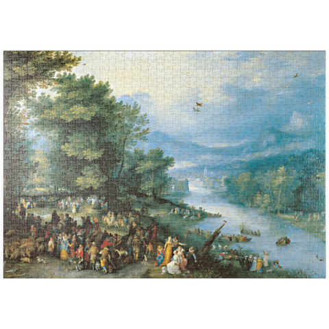 puzzleplate Piatnik: Landschaft mit dem jungen Tobias 1000 Puzzle