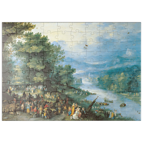 puzzleplate Piatnik: Landschaft mit dem jungen Tobias 100 Puzzle