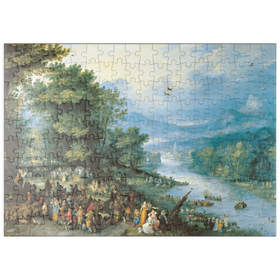 Darstellung des Puzzle Motivs Piatnik: Landschaft mit dem jungen Tobias - Puzzleteile: 200