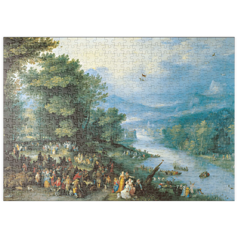 puzzleplate Piatnik: Landschaft mit dem jungen Tobias 500 Puzzle