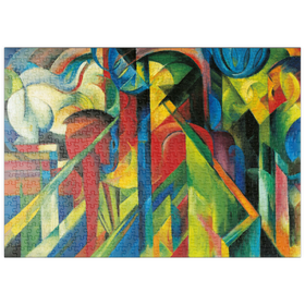Darstellung des Puzzle Motivs Piatnik: Stallungen, Franz Marc - Puzzleteile: 500