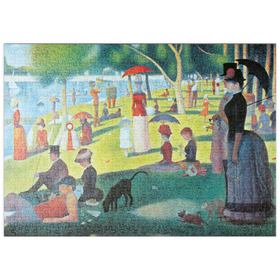 Darstellung des Puzzle Motivs Piatnik: Ein Sonntagnachmittag auf der Insel La Grande Jatte, Georges Seurat - Puzzleteile: 500