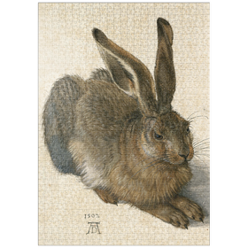 Darstellung des Puzzle Motivs Piatnik: Feldhase, Albrecht Dürer - Puzzleteile: 1000