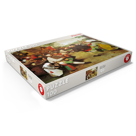 Darstellung des Puzzle Motivs Piatnik: Der Bauerntanz, Pieter Bruegel d.Ä. - Puzzleteile: 100
