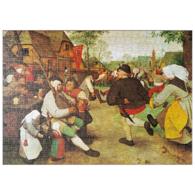 Darstellung des Puzzle Motivs Piatnik: Der Bauerntanz, Pieter Bruegel d.Ä. - Puzzleteile: 500