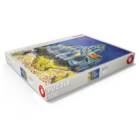Darstellung des Puzzle Motivs Piatnik: Die Kirche von Auvers, Vincent van Gogh - Puzzleteile: 100