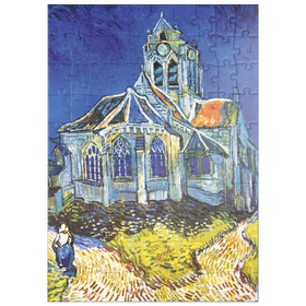 Darstellung des Puzzle Motivs Piatnik: Die Kirche von Auvers, Vincent van Gogh - Puzzleteile: 100