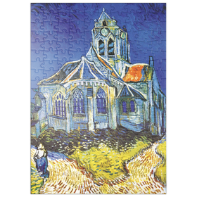 Darstellung des Puzzle Motivs Piatnik: Die Kirche von Auvers, Vincent van Gogh - Puzzleteile: 200