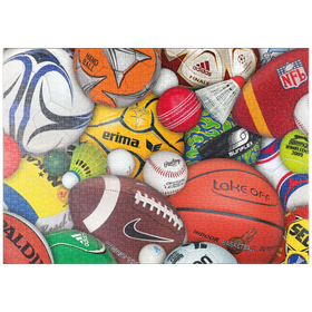 Darstellung des Puzzle-Motivs Piatnik: Sports / Bälle – Puzzleteile: 1000