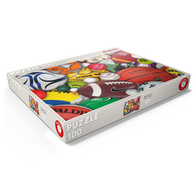 Darstellung des Puzzle Motivs Piatnik: Sports / Bälle - Puzzleteile: 100