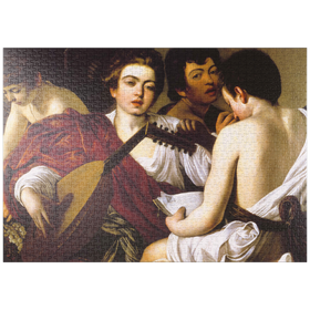 Darstellung des Puzzle Motivs Piatnik: Die Musiker, Michelangelo Merisi da Caravaggio - Puzzleteile: 1000